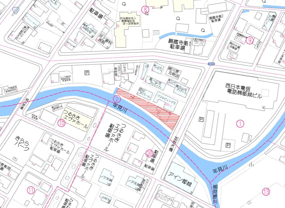 都城市前田町の売地の土地図