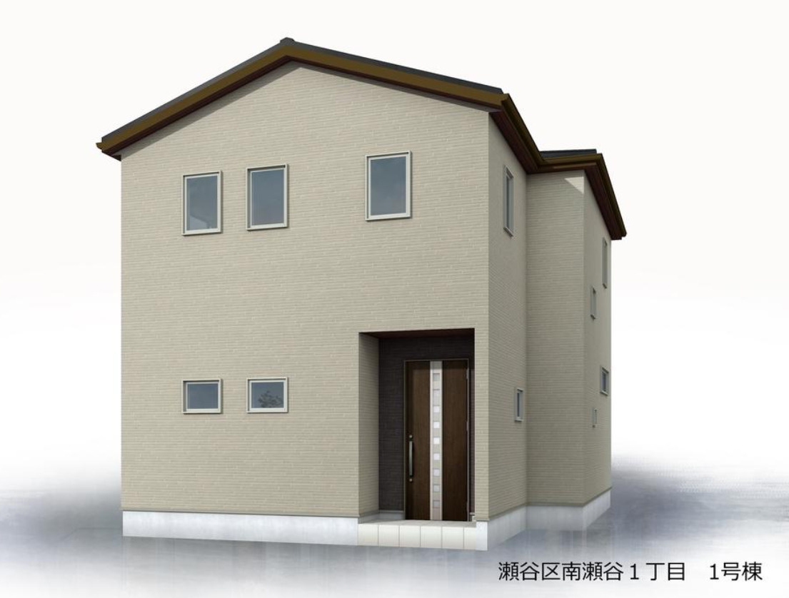 横浜市瀬谷区南瀬谷1丁目 新築戸建て【仲介手数料無料】カースペース2台の外観パース