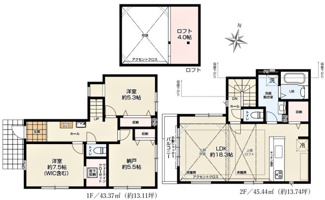【間取り】 | 西東京市住吉町12期　全1棟　1号棟 | 西東京市住吉町12期　全1棟　1号棟