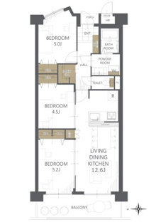 【間取り】エルパーク西京・大原野 