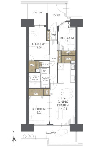 【間取り】エステ・スクエア青葉の森三番館 