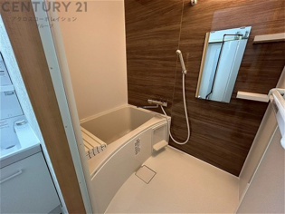 ユニットバスは省スペースでありながら、シンプルな設計と使いやすさを備え、簡便なメンテナンスが可能です。またミラー・小物置き場もあり便利です。