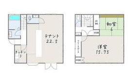 草津市野村4丁目店舗兼住宅の間取り