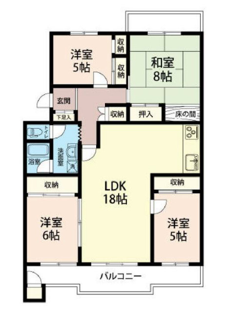 三郷早稲田団地3-23-2号棟の間取り|間取図です