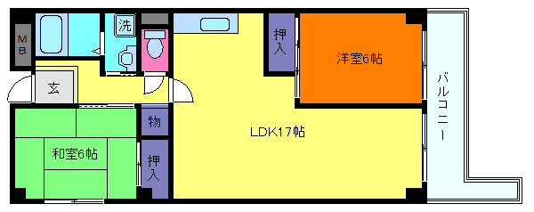 サンヒルズ芦屋2号棟の間取り