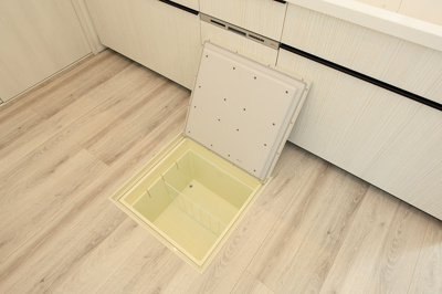 【キッチン】 | PEAKS下関市山の田中央（６号地）♪仲介手数料無料物件♪ | 保存食やキッチンアイテム等を収納し、キッチンを広く快適に利用出来ます。
