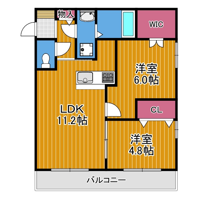 ステラウッド野中Ⅱの間取り