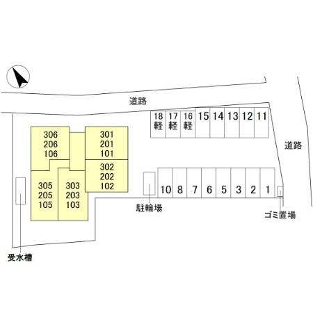 D-PLACE町坪の駐車場
