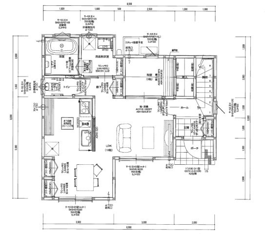福井東町　建築条件付き　売土地　Ｌ号地の参考プラン|1Ｆ