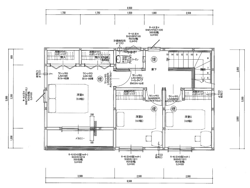 福井東町　建築条件付き　売土地　Ｌ号地の完成予想図|2Ｆ