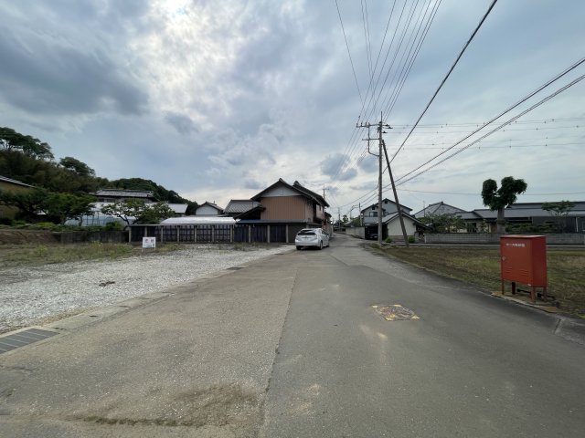 つくば市上野　B区画の前面道路含む現地写真