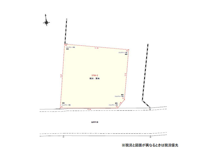 【土地図】 | 新座市畑中2丁目　建築条件無売地　全1区画　(志木本店) | 南側道路につき日当たり良好。風通しも良く、心地よい住環境です。