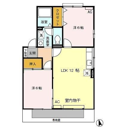 アネックス河尻　Ｂ の間取り