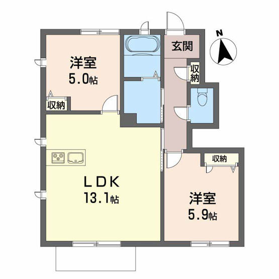 【間取り】 | フローラル・アイⅡ