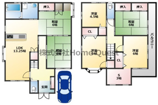 【間取り】 | 福万寺町南2丁目戸建
