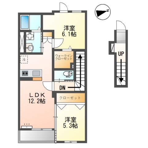 尾上町安田町新築アパートの間取り