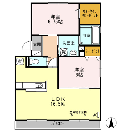 グランディオ B棟の間取り