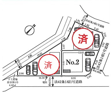 【区画図】 | 飯田グループ販売戸数全国7位の現地販売会社です【富士見市渡戸３-１２-２８付近】 | 区画図　全3棟。