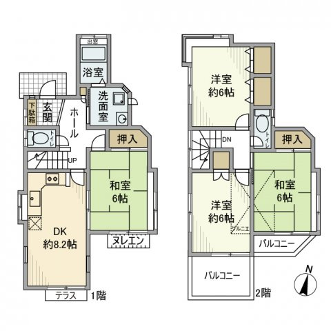 【賃貸戸建て】上広谷戸建の間取り