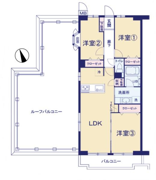 藤和宮前平コープの間取り|販売価格：２，９９９万円　間取り：３ＬＤＫ　空室（ご見学可能ですのでお気軽にお問合せ下さい）