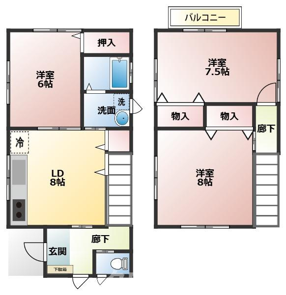 グリーンハイツ柞田Ⅱの間取り