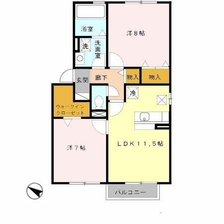 クレールヒル白水の間取り