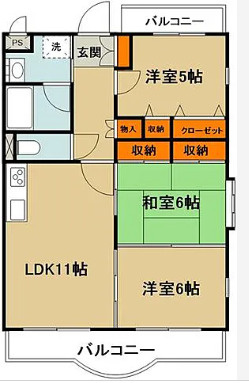 熊谷市上之　一棟マンションの間取り