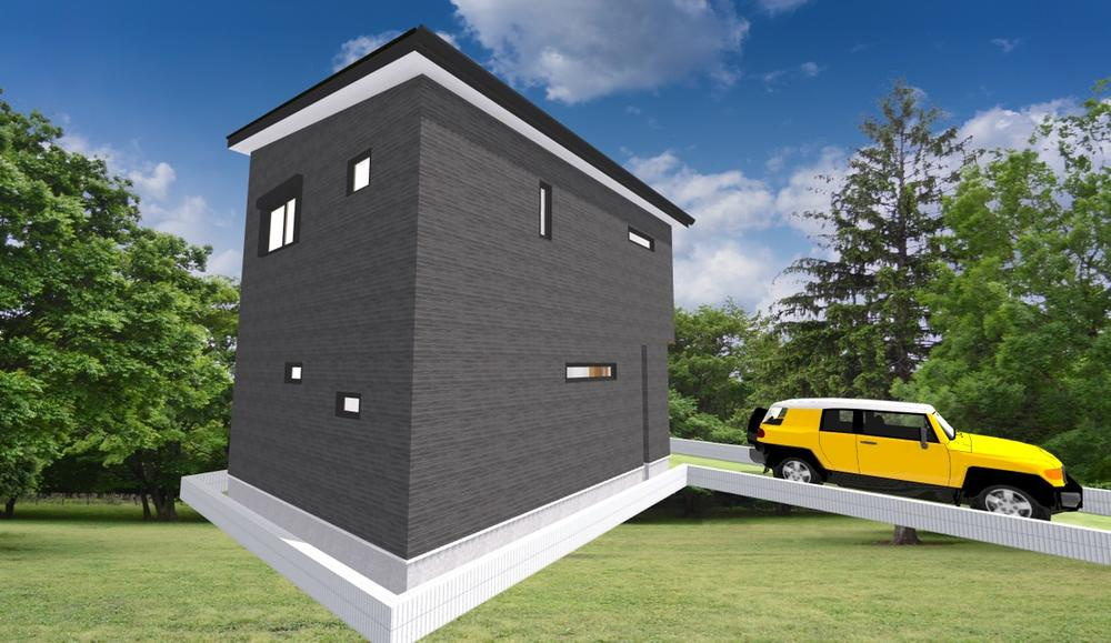 堺市西区浜寺元町6丁　新築戸建の外観パース