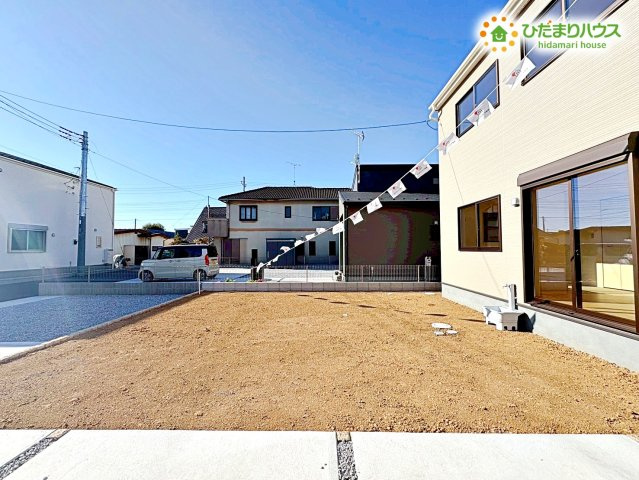 行田市城西第2　新築一戸建て　リーブルガーデン　02の庭|南西側にある広いお庭でガーデニングや家庭菜園を始めてみてはいかがでしょうか、、？
充実した毎日をおくれます(*^-^*)