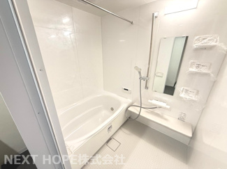 【浴室】 | ライオンズマンション尼崎ガーデンシティ | 新品の浴室ユニットバスです♪一日の疲れを癒してくれます！浴室乾燥機付きで雨の日の洗濯物も困りませんね！