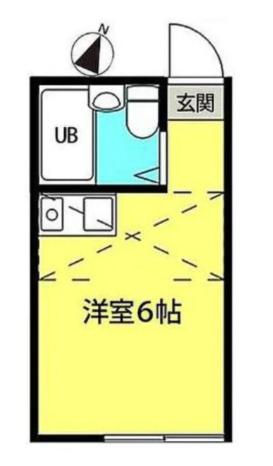 川越市稲荷町　収益アパート　現況満室稼働中の間取り