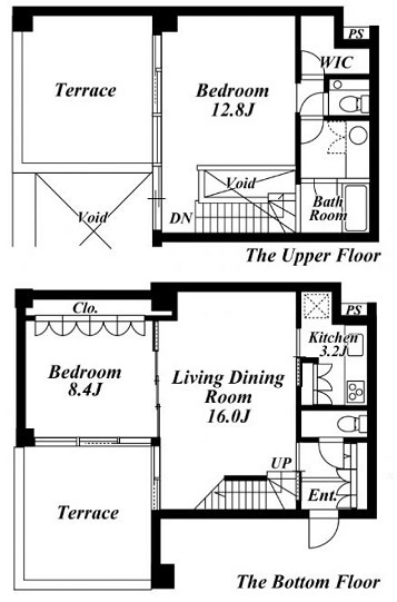 港区南麻布５丁目の賃貸マンションの間取り