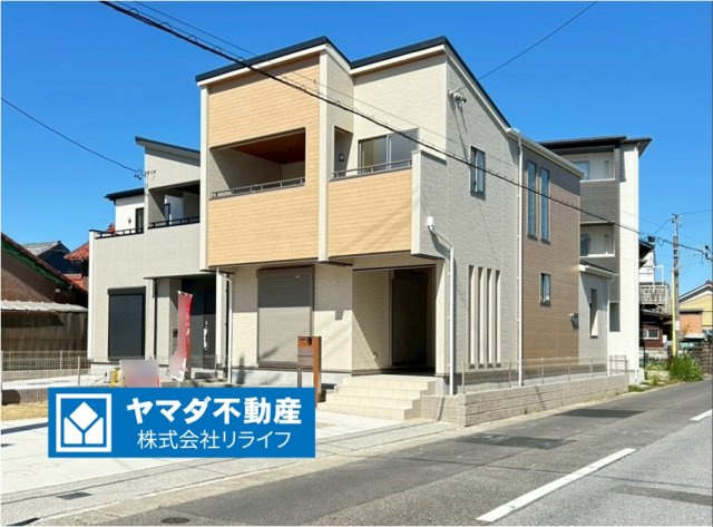 ブルーミングガーデン　一宮市萩原町萩原古井溝　全2区画分譲の外観|■2号棟
■YAMADA電機の　ヤマダ不動産　株式会社リライフ　一宮店■
【長期優良住宅認定】仕様のおうち！
東栄住宅の家は、全棟「耐震等級３級」「設計・住宅性能評価書取得」で信頼の高い住宅です。