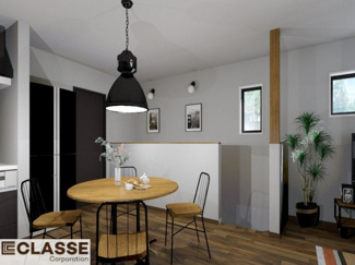 【完成予想図】 | 城陽市平川東垣外　売土地　建築条件無し | 気密測定器を保有しており、自社での気密測定を実現しております。気密処理をし、気密測定まで標準でさせていただいております。