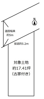 【土地図】 | 城陽市平川東垣外　売土地　建築条件無し