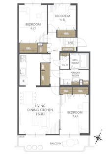【間取り】習志野七ツ台住宅４号棟 