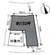 箕面市小野原4丁目　貸土地の間取り