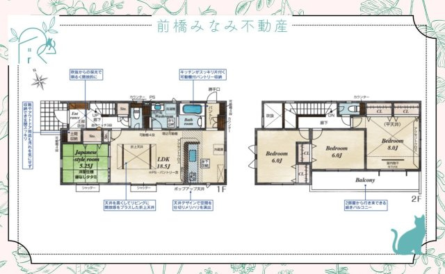 桐生市琴平町　限定1棟　ブルーミングガーデン　新築建売の間取り