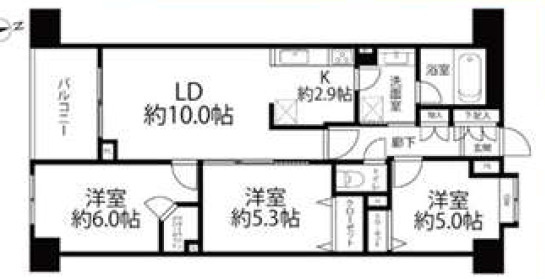プリムローズ浅草ウエストの間取り