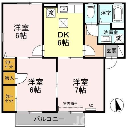 ロイヤルガーデン子安 Cの間取り