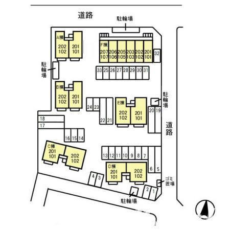 ロイヤルガーデン子安 Cの区画図