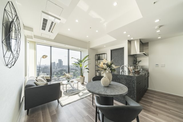 【居間・リビング】 | ザ・パークハウス白金二丁目タワー | リビングダイニング部分に床暖房を完備しております。