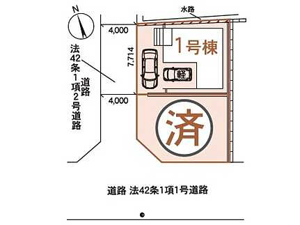 佐伯区五日市中央5丁目の区画図