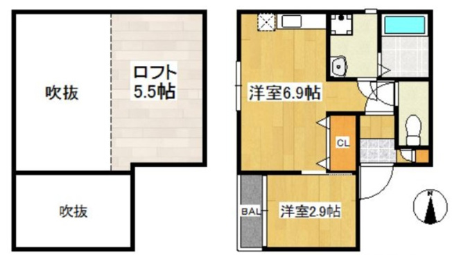 【間取り】 | レインボーパレス唐人町　★プライスホームなら仲介手数料が割引価格です！★