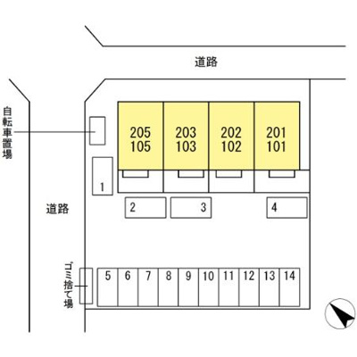 【区画図】 | メゾン・エトワール 1LDKHTW