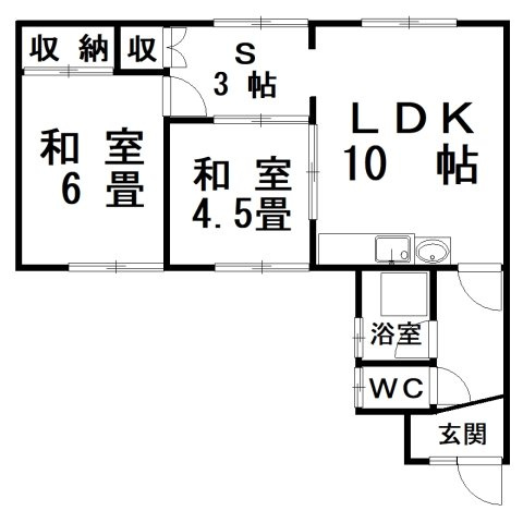 【間取り】 | 鳥取北6丁目菅井マンション