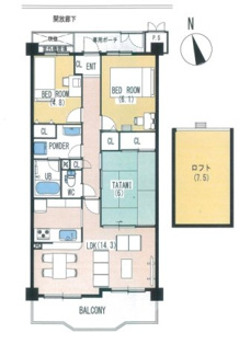 【間取り】 | ダイアパレス稲毛緑園都市A工区