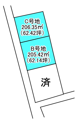 新居浜市田の上２丁目の売地の土地図