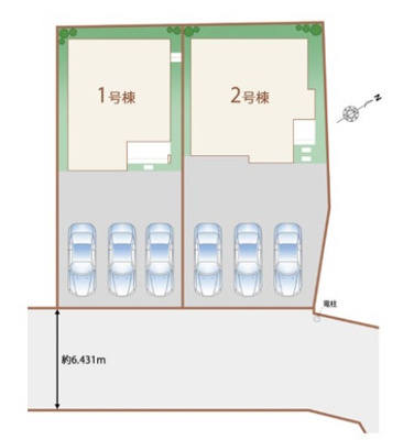 【区画図】 | うるま市与那城Ⅱ（全2棟）ラスト1号棟 | 1号棟　