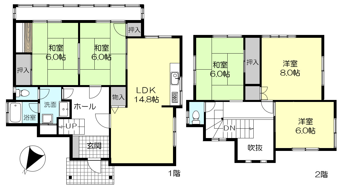 神戸市垂水区塩屋北町3丁目　戸建の間取り